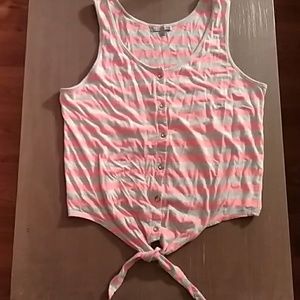 Charlotte Russe button down sleeveless Tshirt